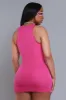 Current Mood Sleeveless Ribbed Mini Dress - Pink sold by Swankaposh