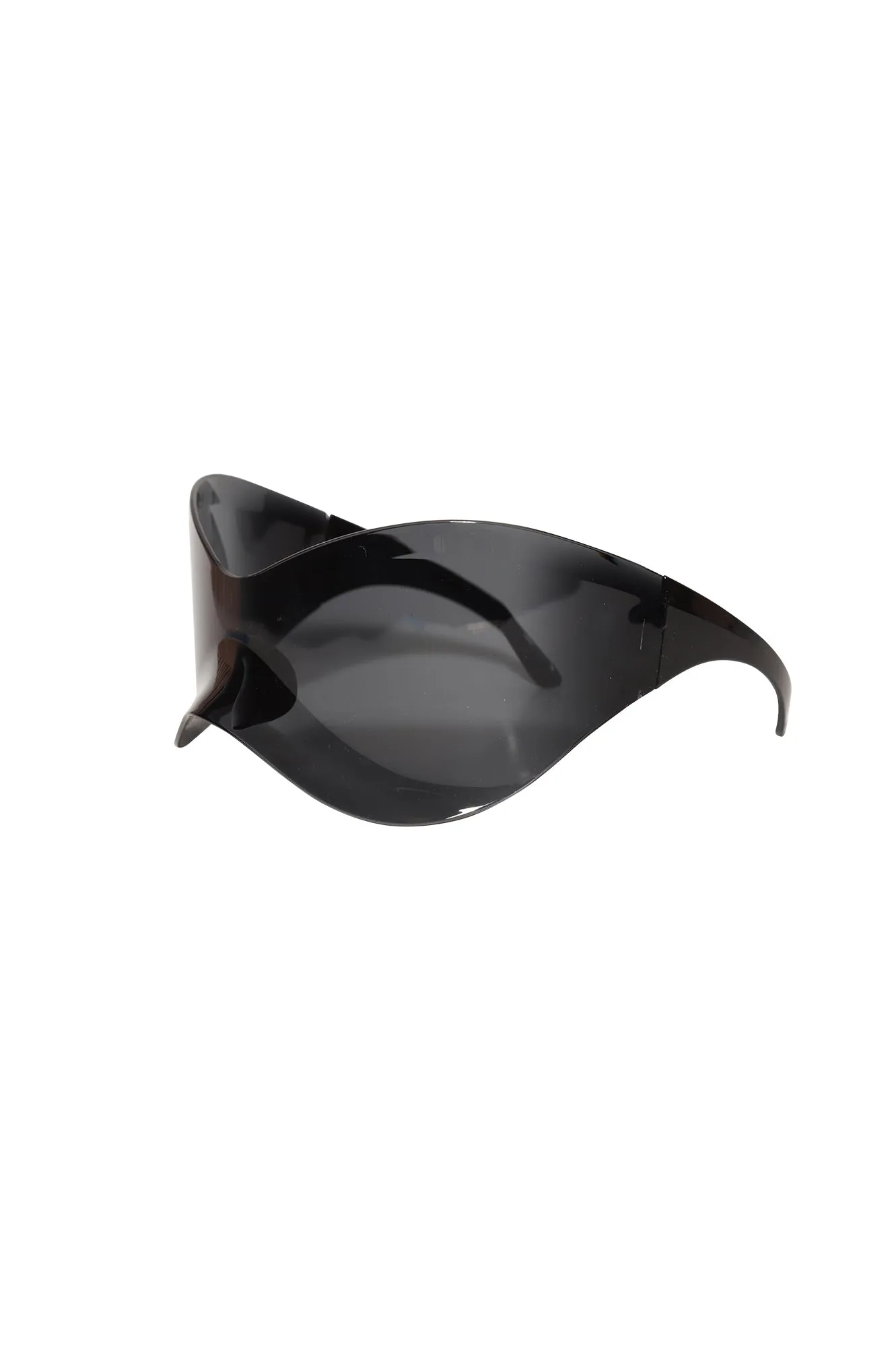 Final Score Curved Shield Sunglasses - Black sold by Swankaposh product image thumbnail 3