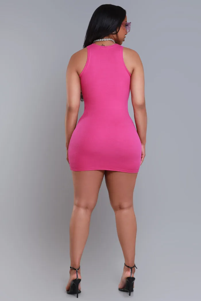 Current Mood Sleeveless Ribbed Mini Dress - Pink sold by Swankaposh product image thumbnail 4