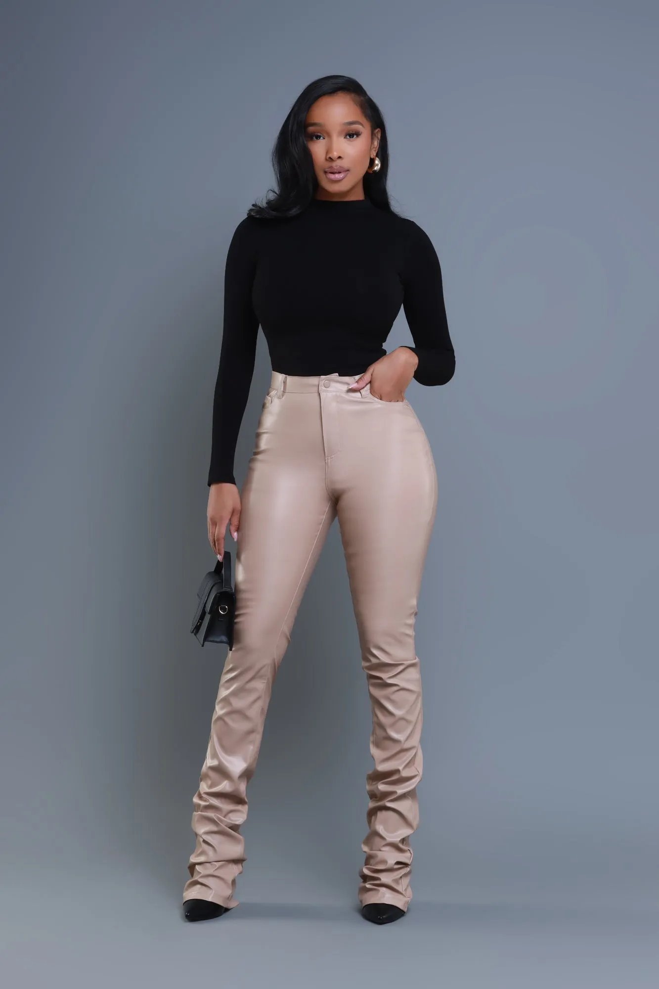 Breakaway Cellulite Deleter Mock Neck Top - Black sold by Swankaposh product image thumbnail 2