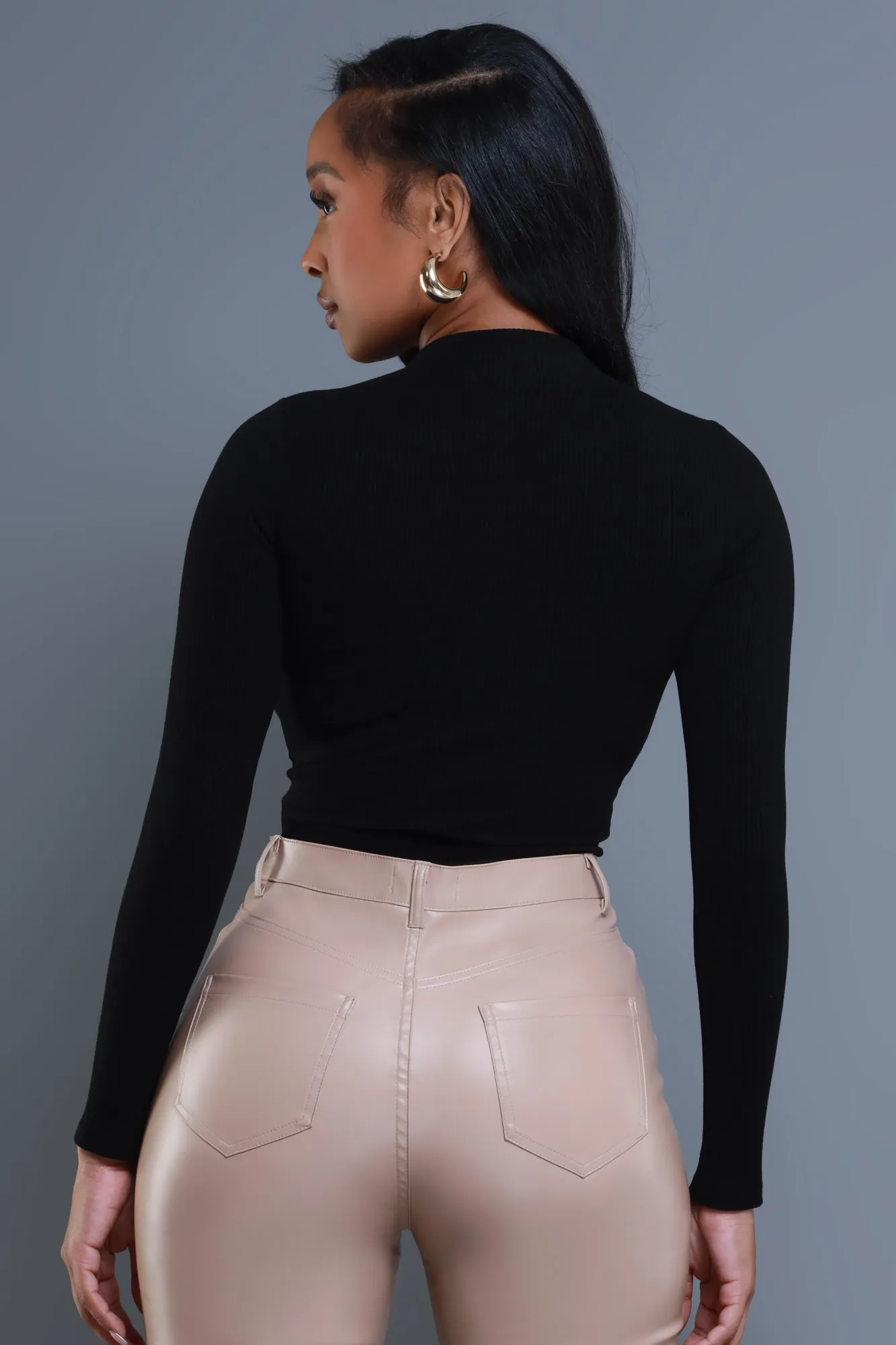 Breakaway Cellulite Deleter Mock Neck Top - Black sold by Swankaposh product image thumbnail 3