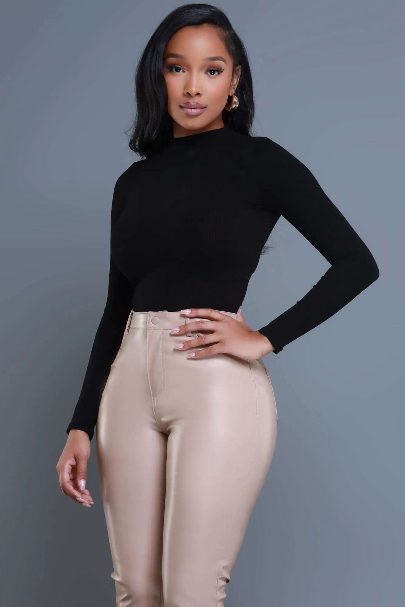 Breakaway Cellulite Deleter Mock Neck Top - Black sold by Swankaposh product image thumbnail 5