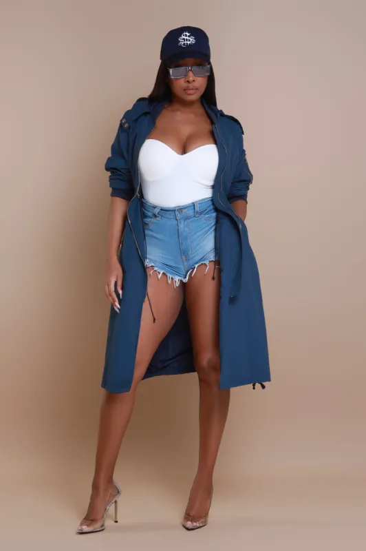 Not Your Average Bomber Parka - Navy sold by Swankaposh