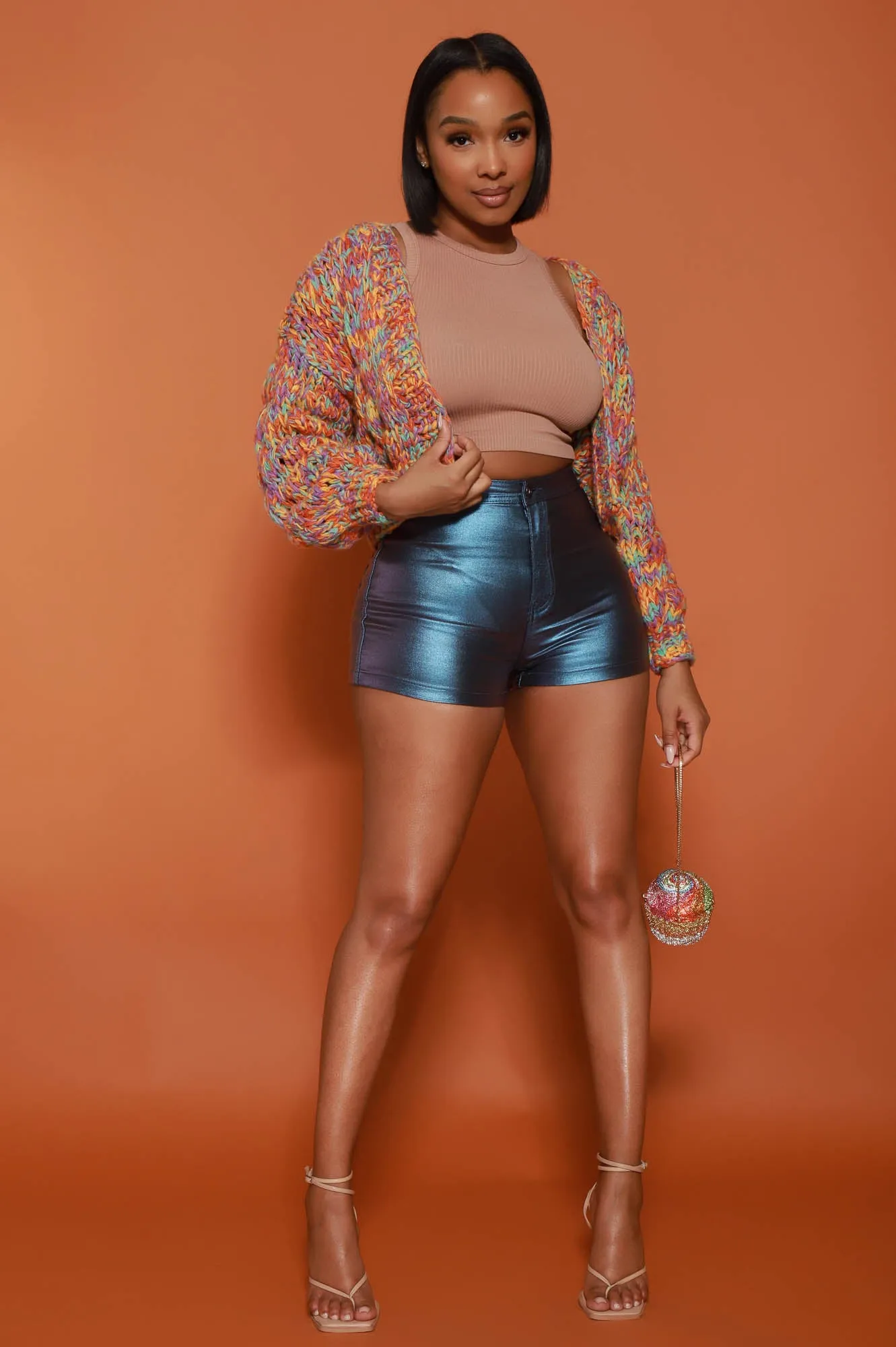 Stand Out Chunky Knit Cardigan Sweater - Multicolor sold by Swankaposh product image thumbnail 4