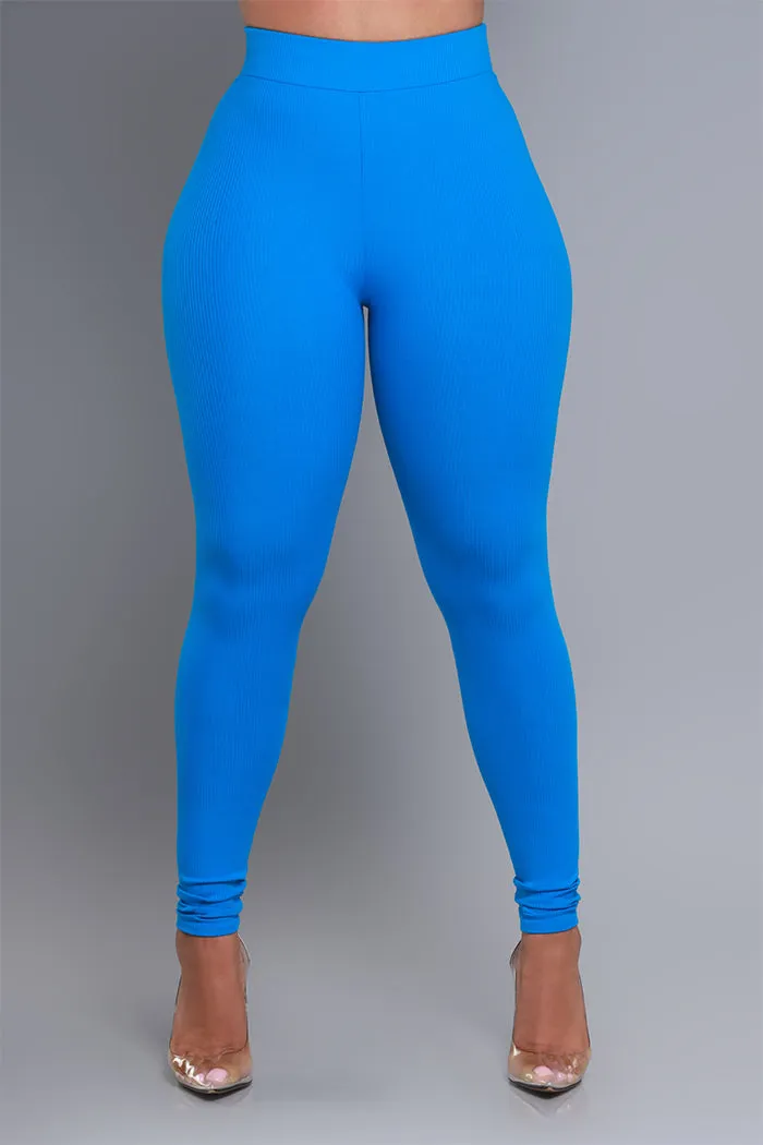 Sweet Tart Cellulite Deleter Ribbed Leggings - Royal Blue sold by Swankaposh product image thumbnail 2