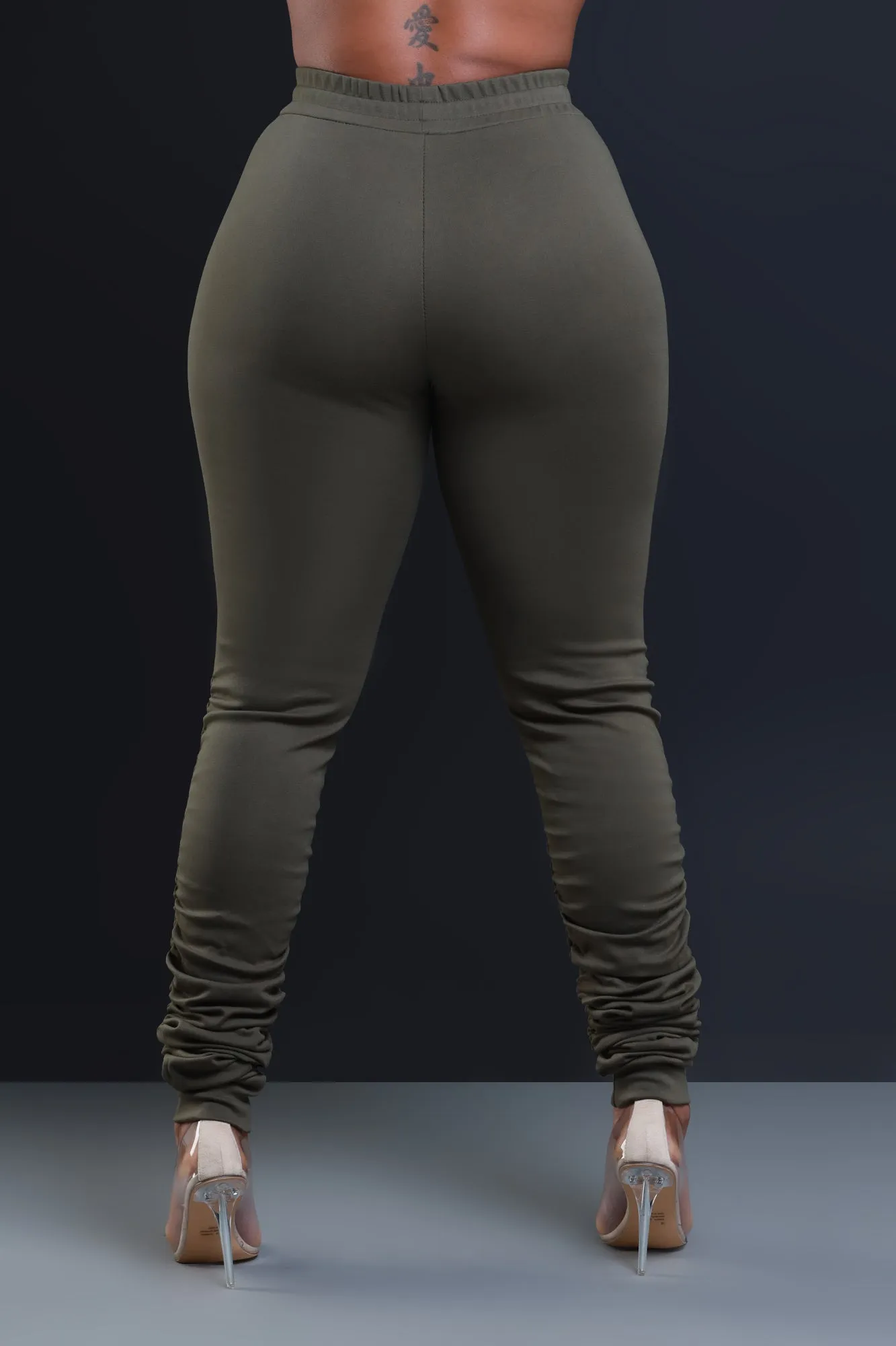 Now Or Never Ruched Leggings - Olive sold by Swankaposh product image thumbnail 5