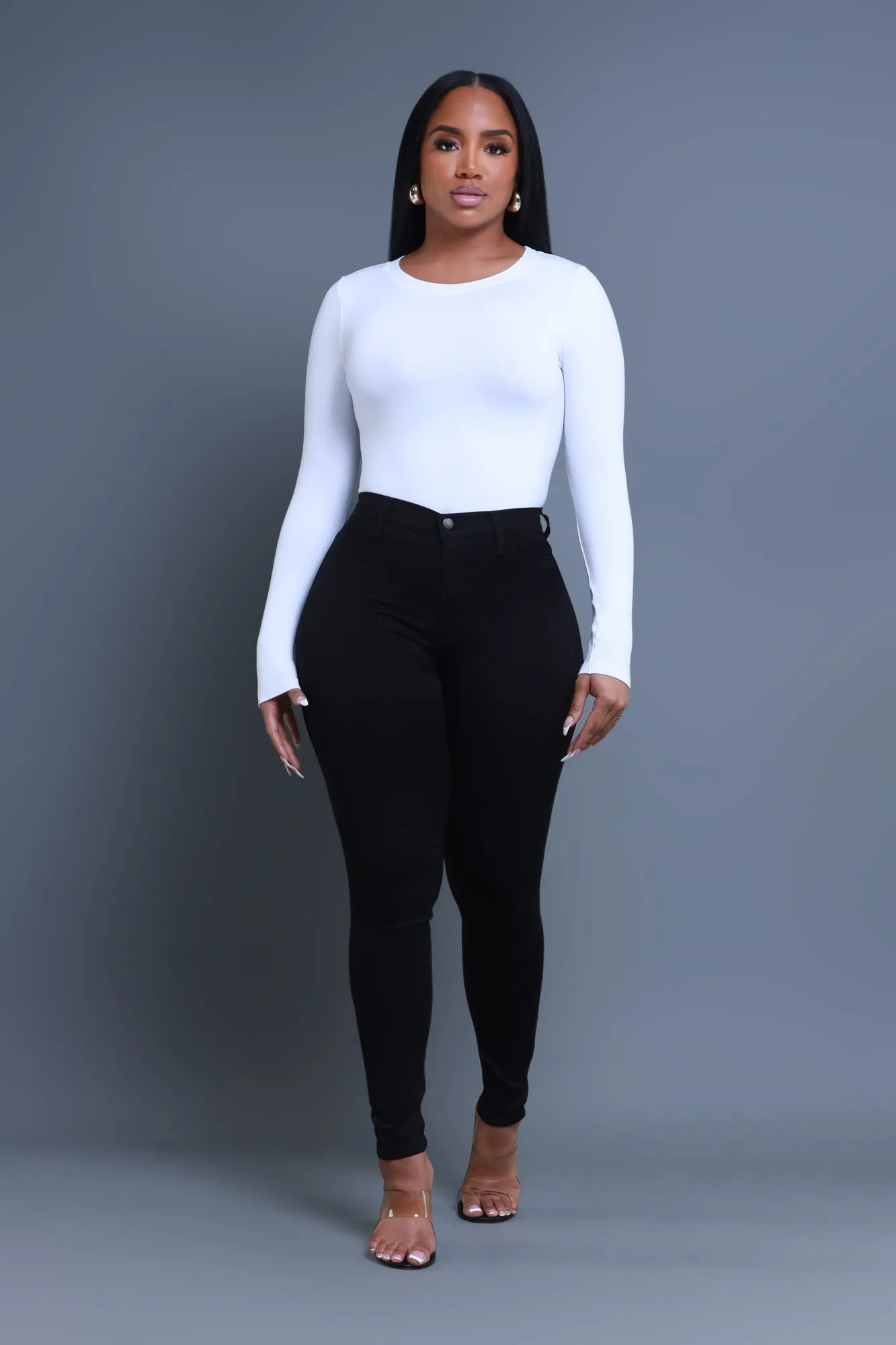 Look Back Butt Lifting High Rise Jeans - Black sold by Swankaposh