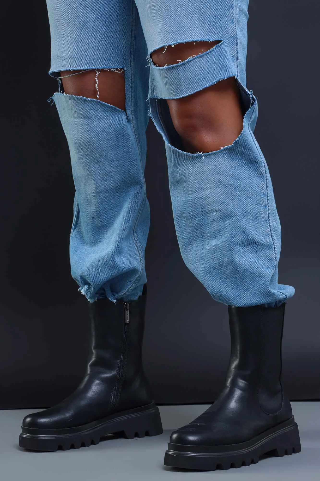 Set The Bar Faux Leather Chelsea Boots - Black sold by Swankaposh product image thumbnail 3