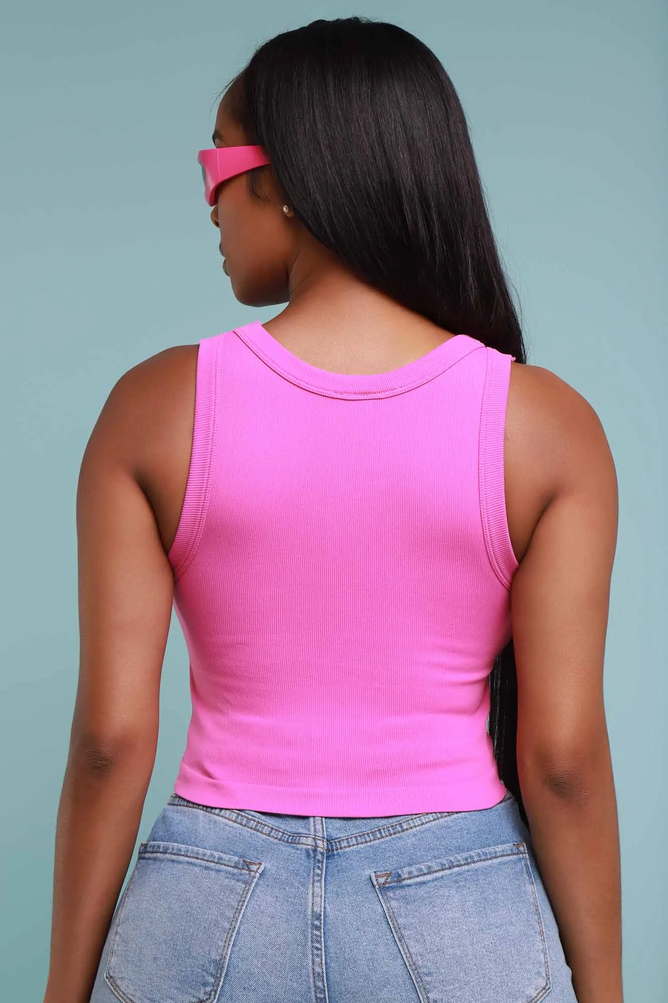 Fake Friend Cut Out Crop Top - Magenta sold by Swankaposh product image thumbnail 3