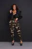 Pull Rank High Rise Skinny Jeans - Olive Camouflage sold by Swankaposh