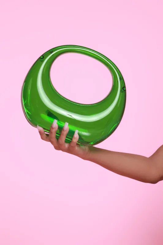 Looking Glass Transparent Evening Bag - Green sold by Swankaposh