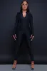 Save Tonight Mock Neck Jumpsuit - Black sold by Swankaposh