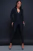 Save Tonight Mock Neck Jumpsuit - Black sold by Swankaposh