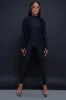 Save Tonight Mock Neck Jumpsuit - Black sold by Swankaposh