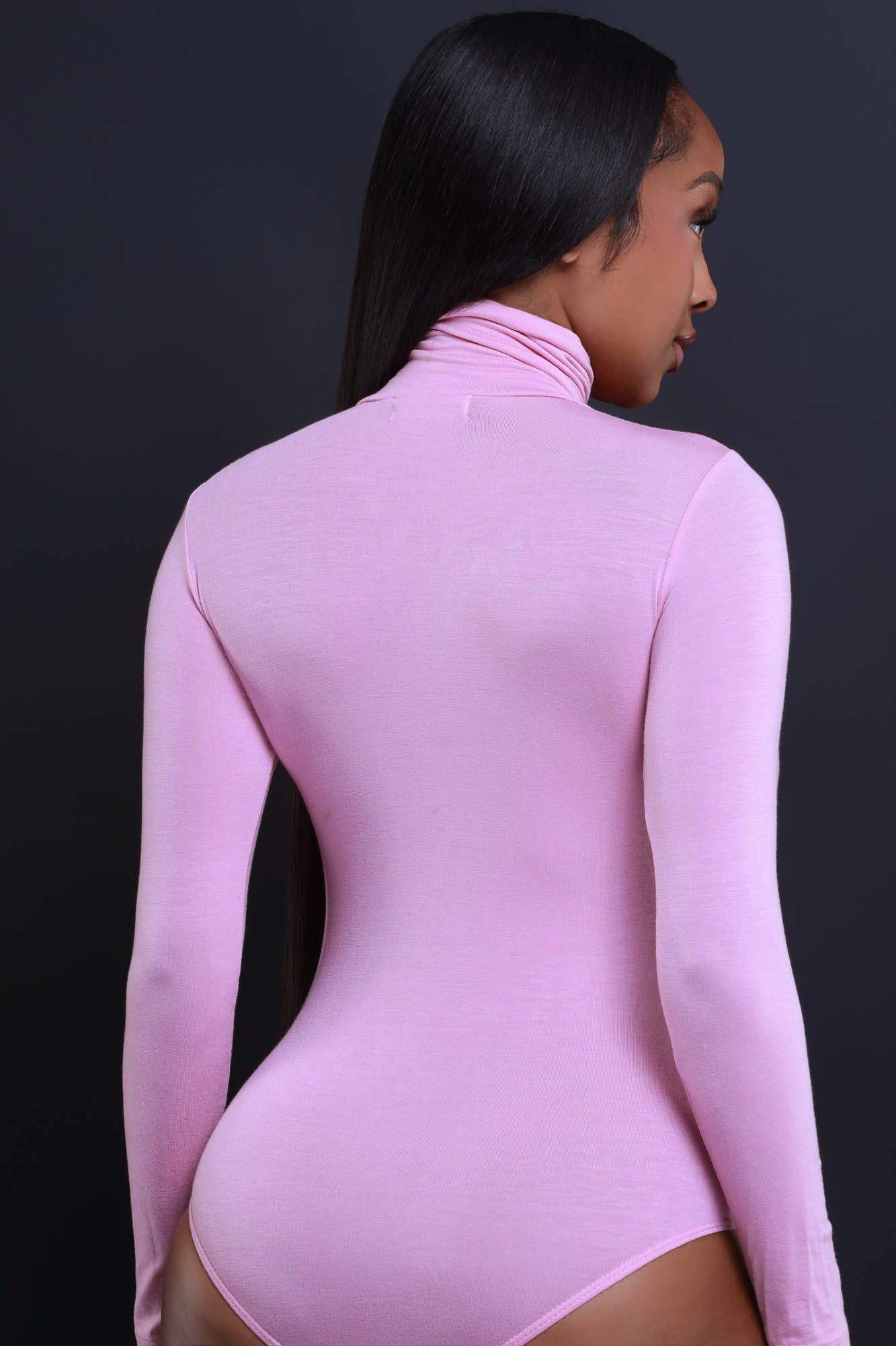Maneater Turtleneck Bodysuit - Baby Pink sold by Swankaposh product image thumbnail 3