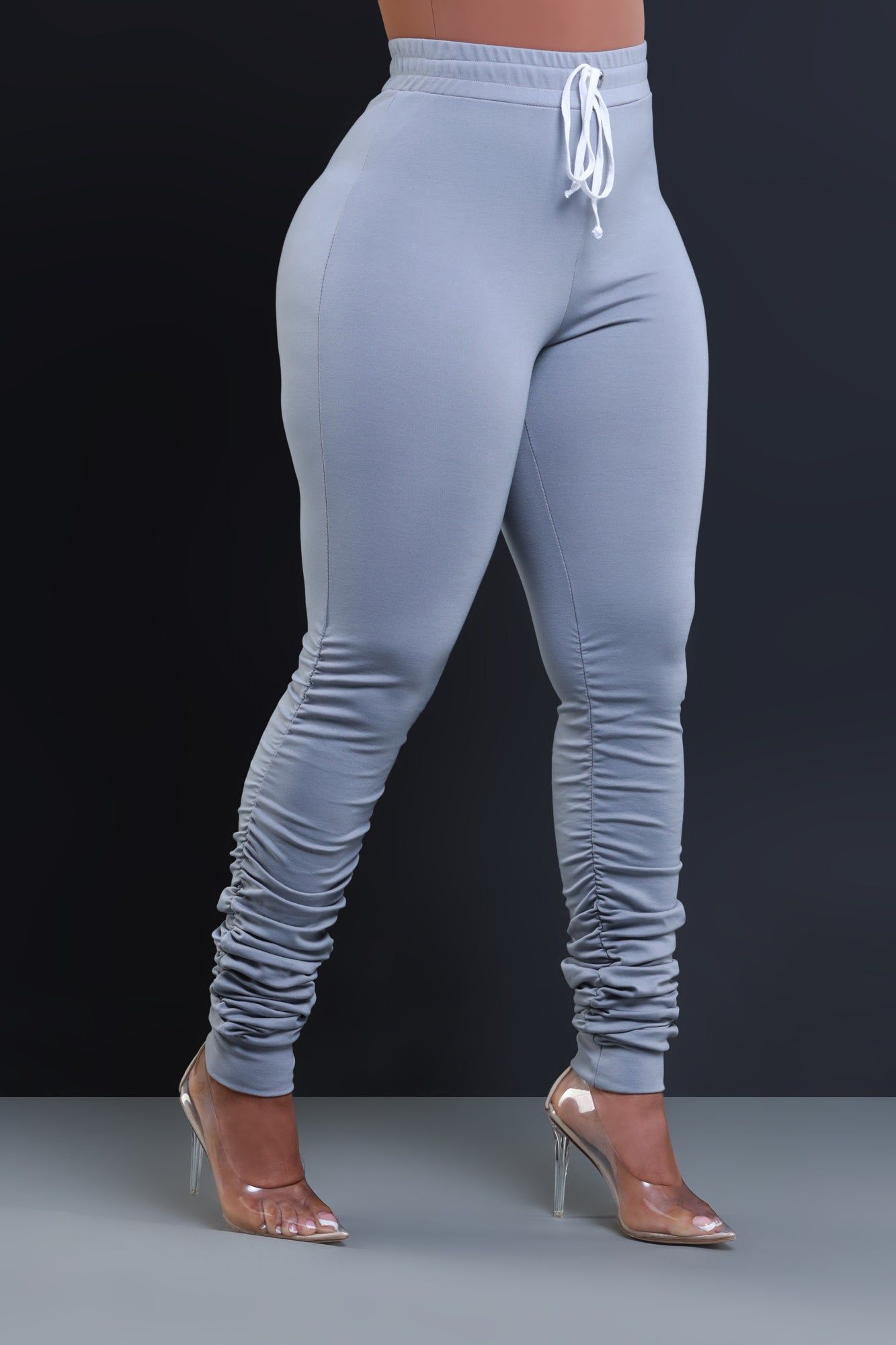 Now Or Never Ruched Leggings - Smoke sold by Swankaposh product image thumbnail 4