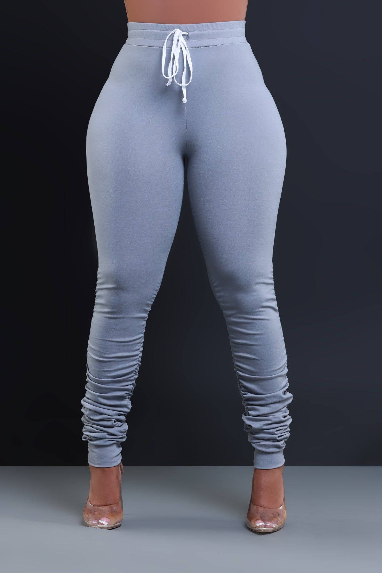 Now Or Never Ruched Leggings - Smoke sold by Swankaposh product image thumbnail 2