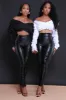 Take The Hint Ruched Ruffle Crop Top - Black sold by Swankaposh