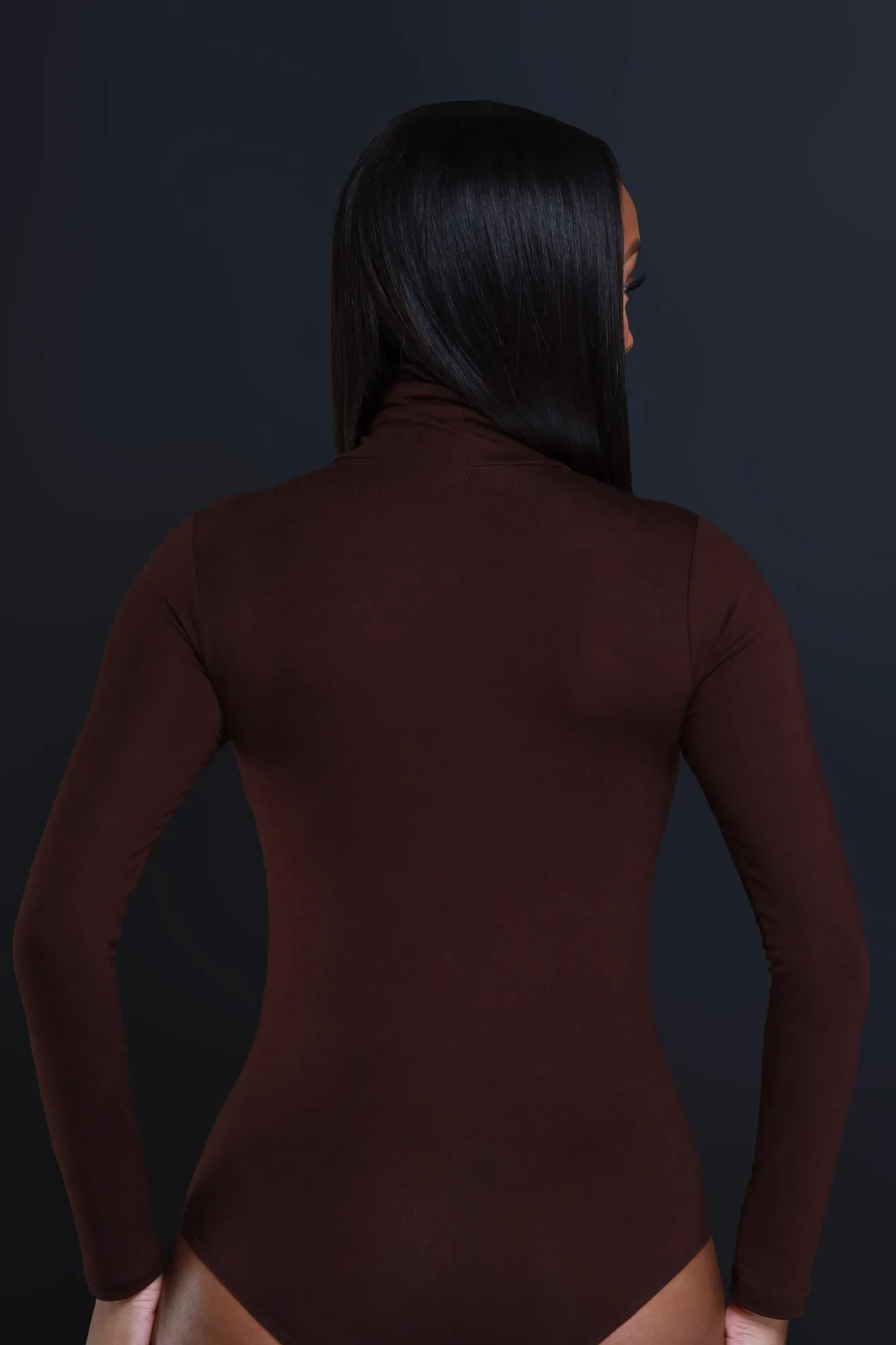 Maneater Turtleneck Bodysuit - Chocolate sold by Swankaposh product image thumbnail 3