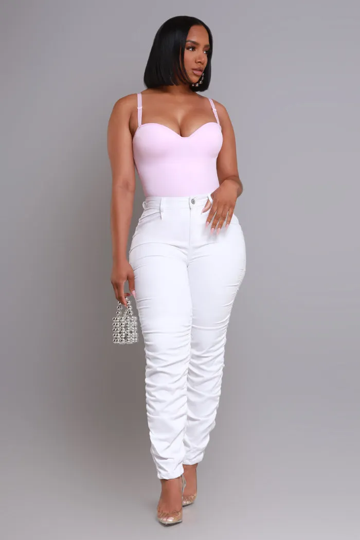 Judgement Day High Rise Ruched Cargo Pants - White sold by Swankaposh product image thumbnail 3