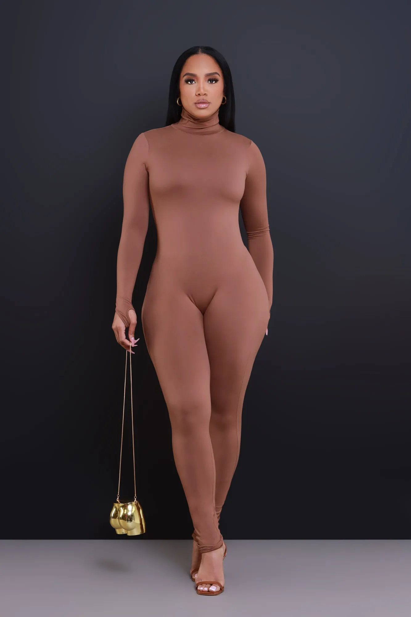 After Hours Open Back Jumpsuit - Chocolate sold by Swankaposh product image thumbnail 3