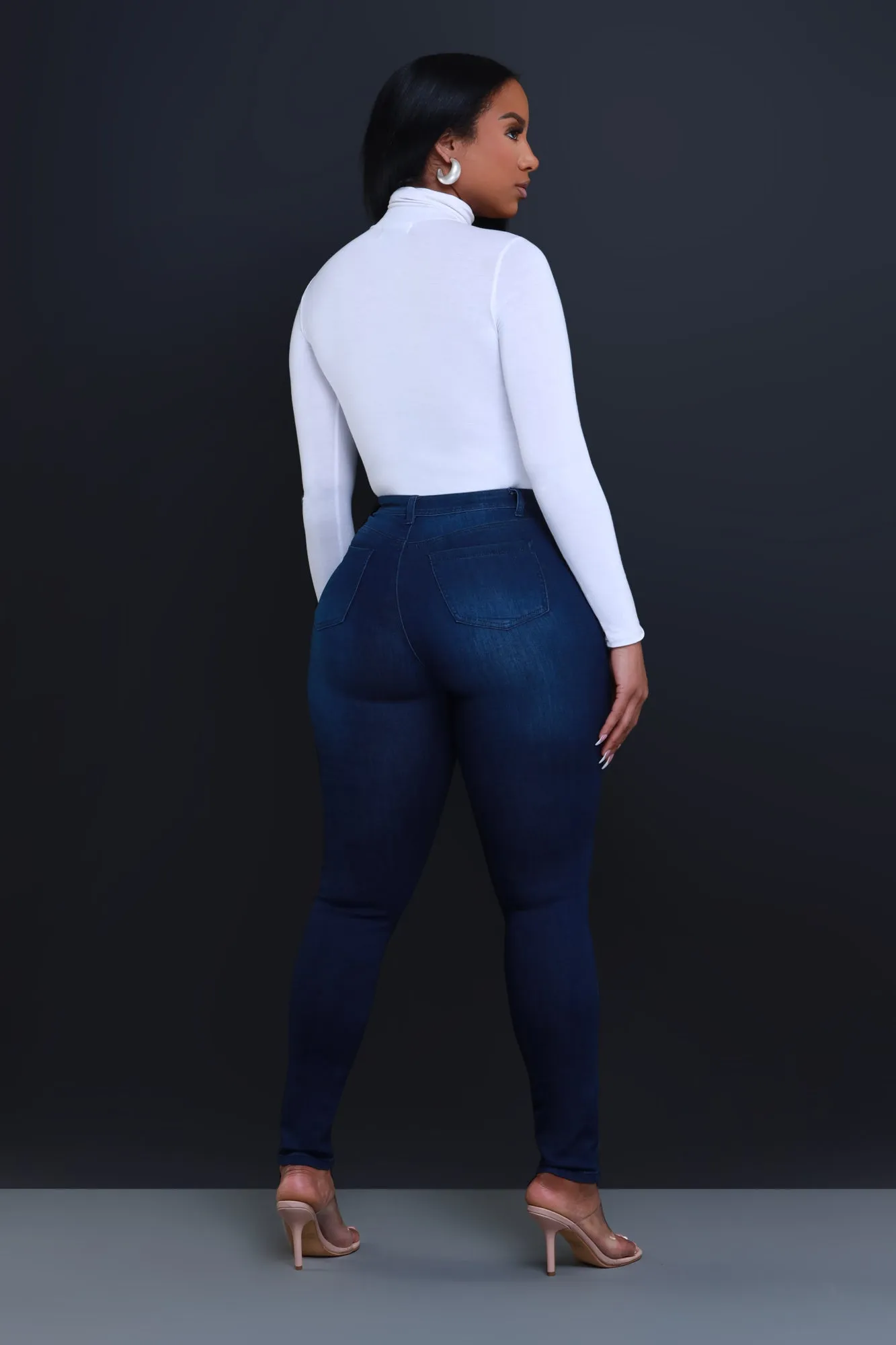 Story High Waist Super Stretch Jeans - Dark Wash sold by Swankaposh product image thumbnail 4