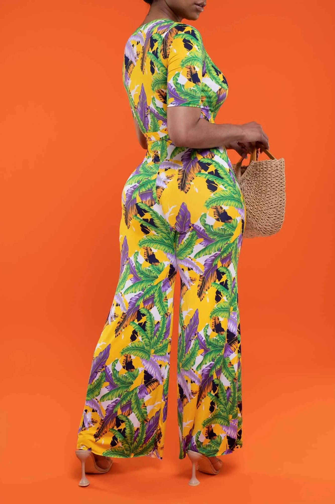 See Me Shine Tie Up Print Jumpsuit - Green sold by Swankaposh product image thumbnail 3