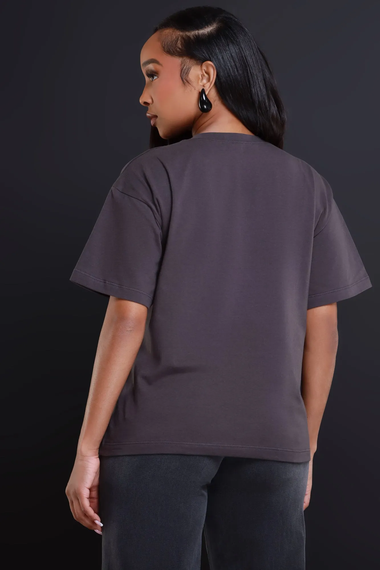 Howdy Y'all Oversized Graphic T-Shirt - Charcoal Grey sold by Swankaposh product image thumbnail 2
