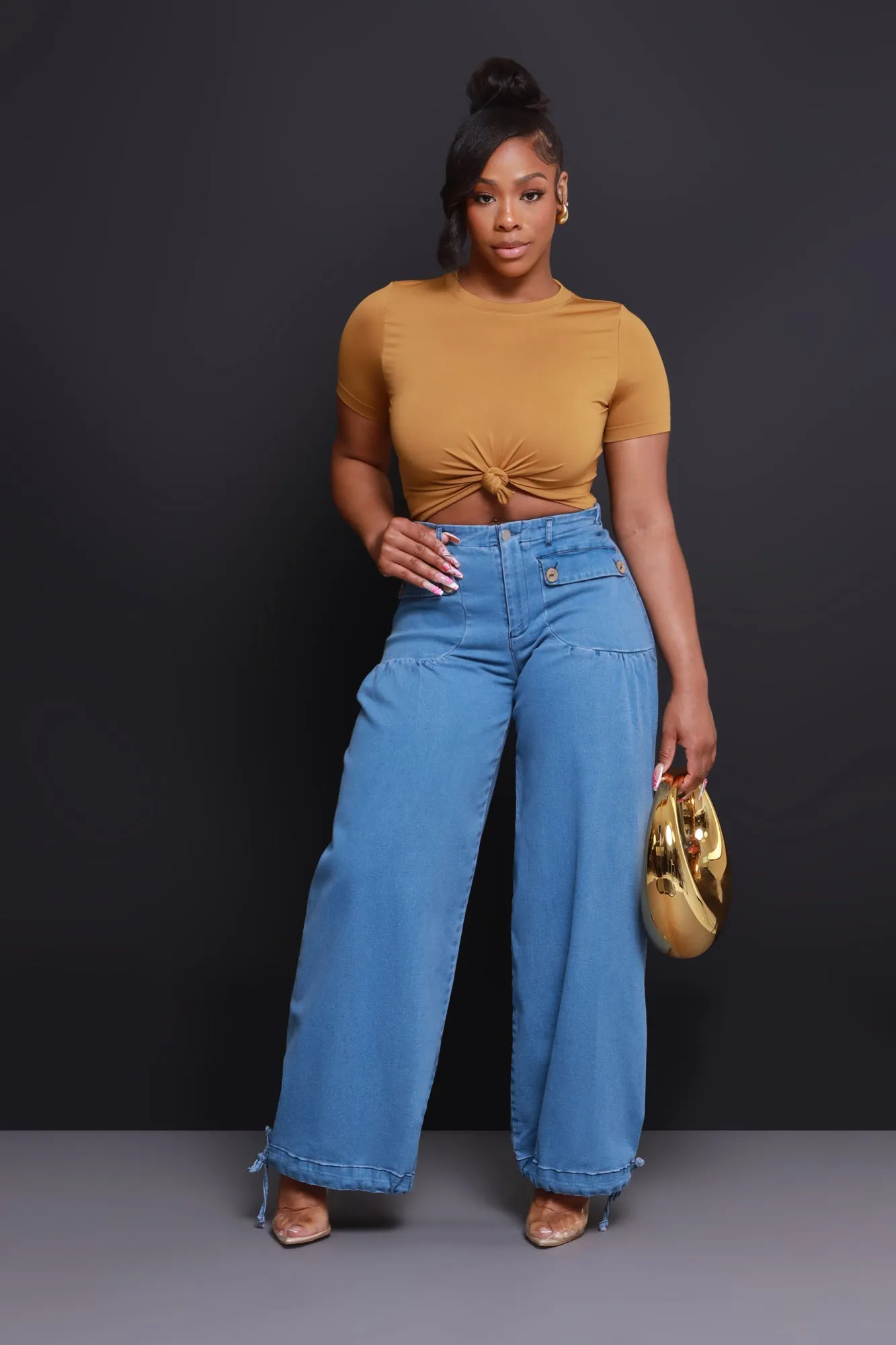 Heartstopper High Rise Wide Leg Jeans - Medium Wash sold by Swankaposh product image thumbnail 4