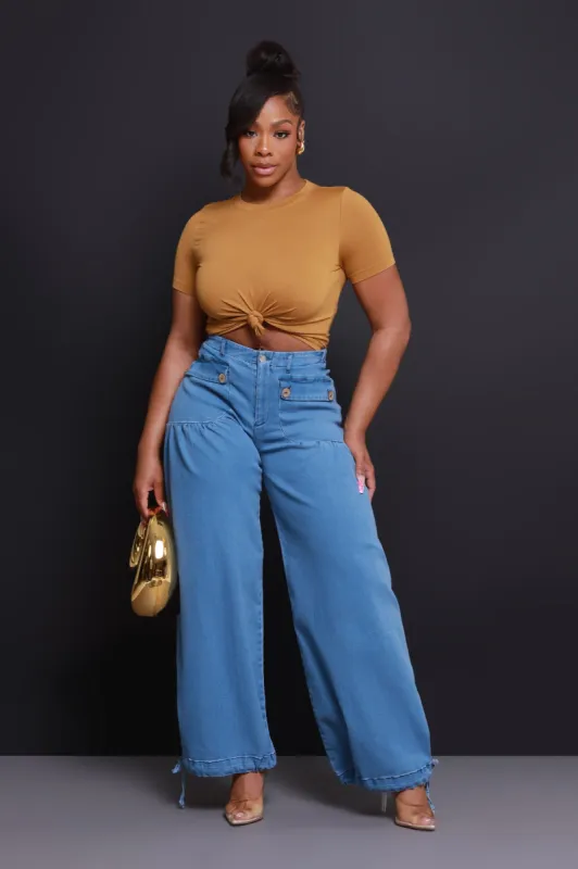 Heartstopper High Rise Wide Leg Jeans - Medium Wash sold by Swankaposh