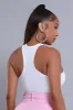 So Lame Cropped Graphic Tank Top - White sold by Swankaposh