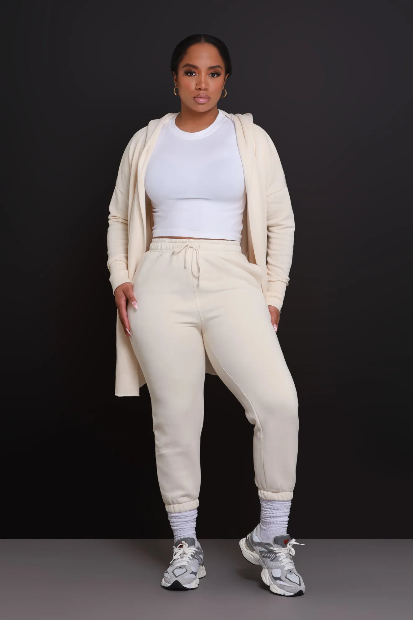 Jump In NUW Jogger Pants - Ivory sold by Swankaposh