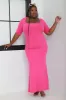 One and Only Mid Sleeve Cellulite Deleter Maxi Dress - Hot Pink sold by Swankaposh