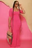 One and Only Mid Sleeve Cellulite Deleter Maxi Dress - Hot Pink sold by Swankaposh