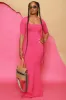 One and Only Mid Sleeve Cellulite Deleter Maxi Dress - Hot Pink sold by Swankaposh
