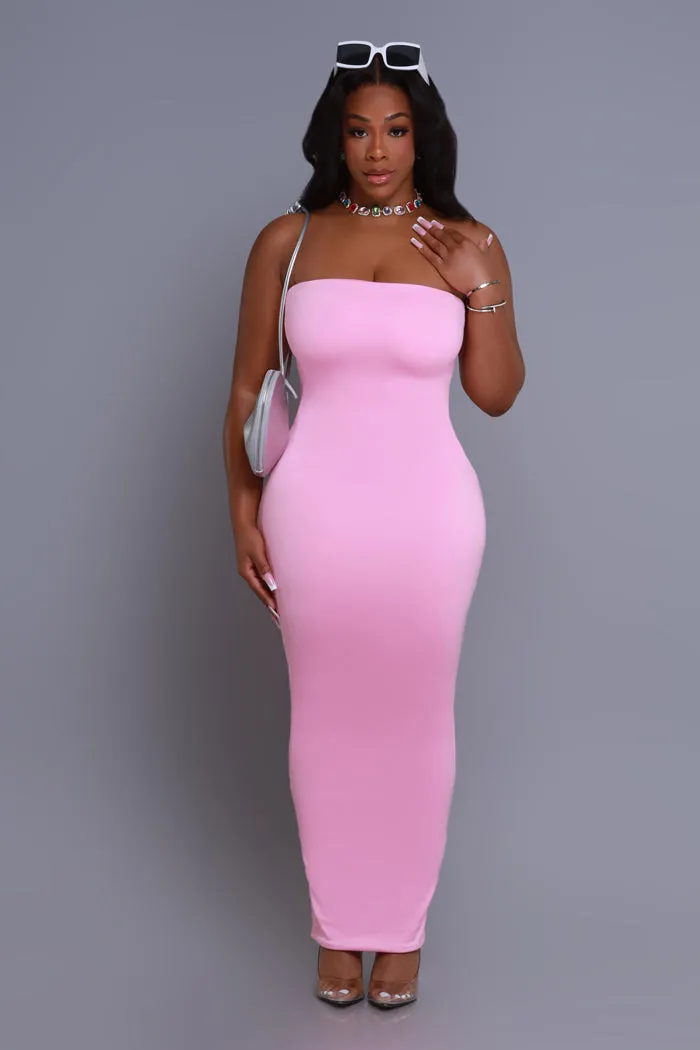 Second Skin Sculpting Strapless Maxi Dress - Light Pink sold by Swankaposh product image thumbnail 5