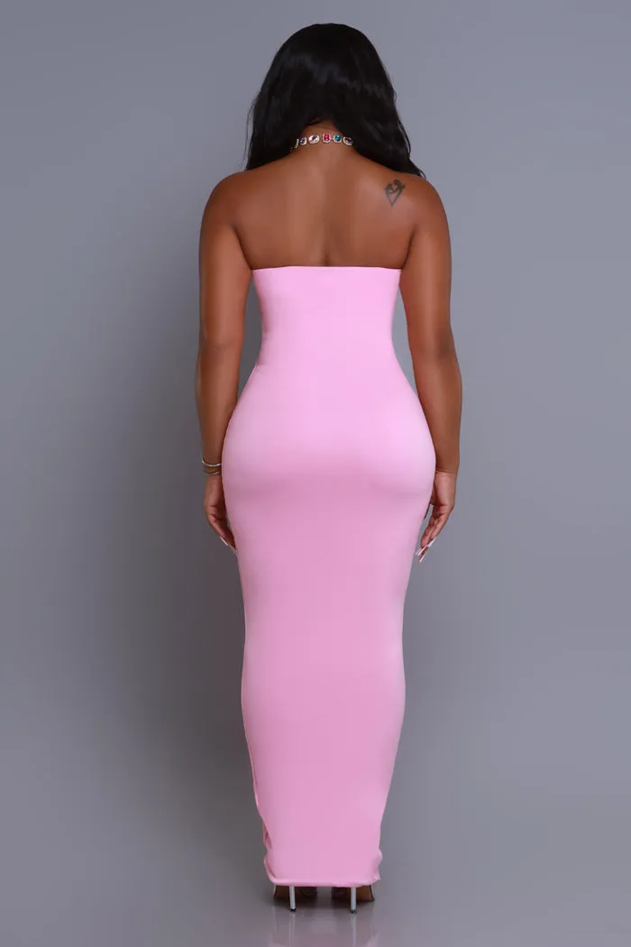 Second Skin Sculpting Strapless Maxi Dress - Light Pink sold by Swankaposh product image thumbnail 3