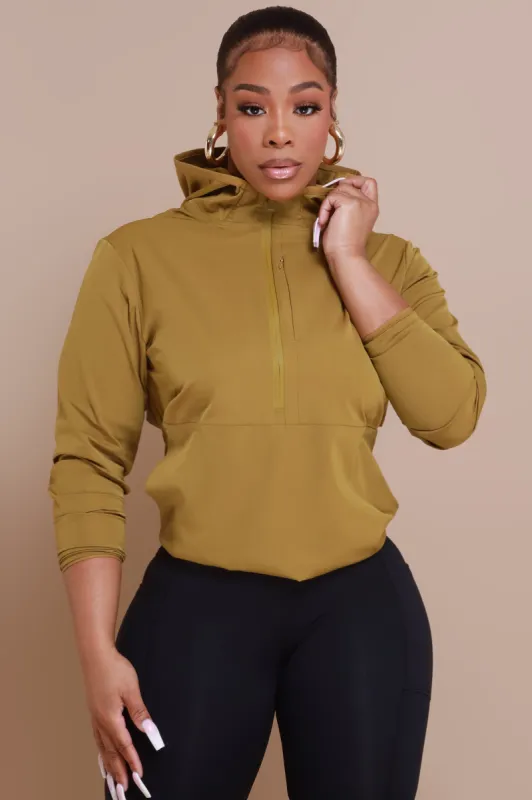 Timeline NUW Water Resistant Pullover Hoodie - Pea Soup sold by Swankaposh