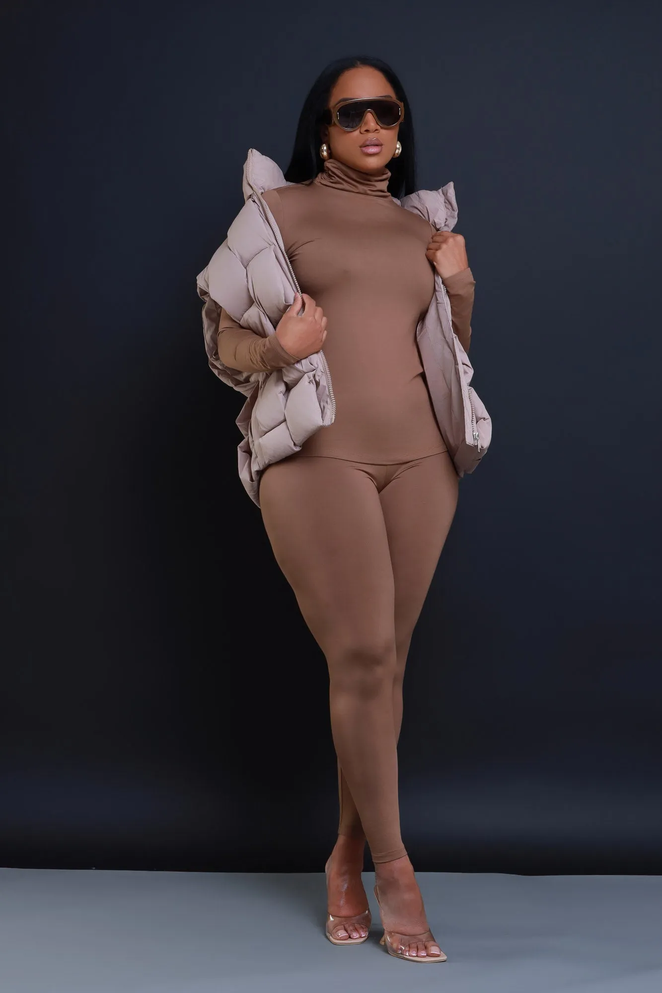 Record Timing Legging Set - Mocha sold by Swankaposh product image thumbnail 2