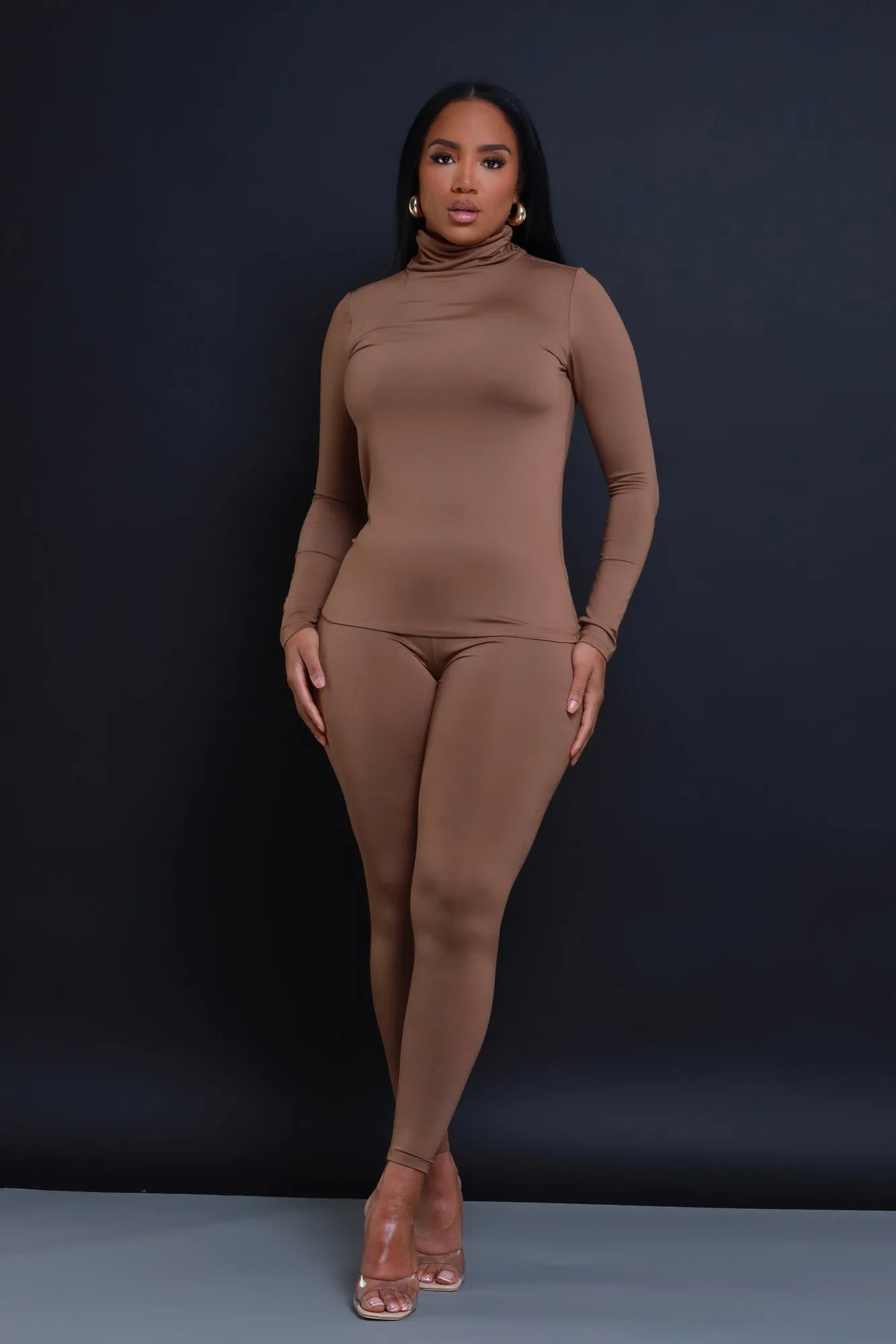 Record Timing Legging Set - Mocha sold by Swankaposh