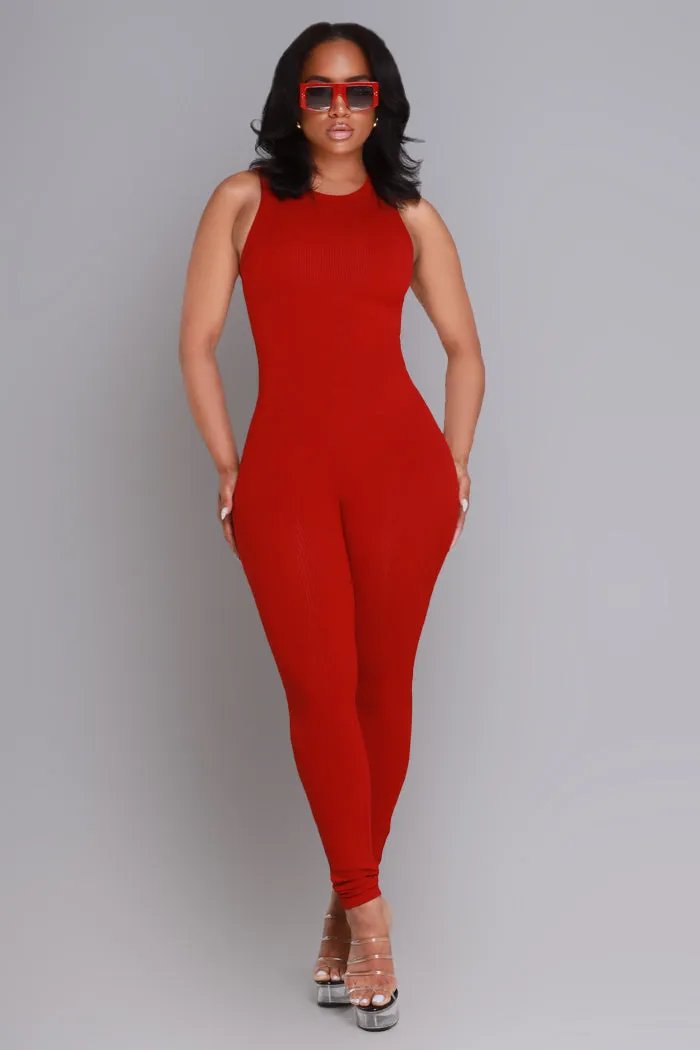 About That Snatched Cellulite Deleter Sleeveless Jumpsuit - Ruby sold by Swankaposh product image thumbnail 3