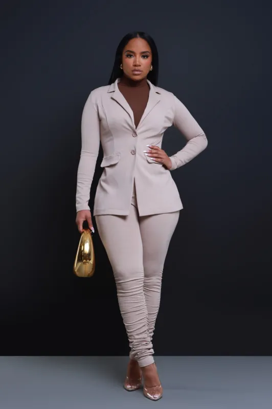 Now Or Never Ruched Leggings - Tan sold by Swankaposh