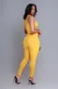 About That Snatched Cellulite Deleter Sleeveless Jumpsuit - Mustard sold by Swankaposh