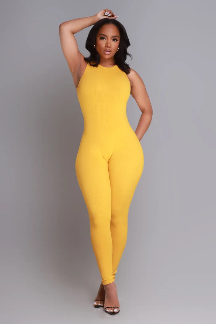 About That Snatched Cellulite Deleter Sleeveless Jumpsuit - Mustard sold by Swankaposh product image thumbnail 3