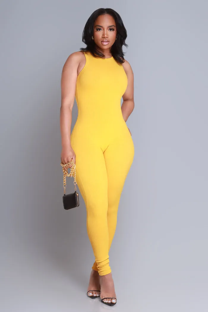 About That Snatched Cellulite Deleter Sleeveless Jumpsuit - Mustard sold by Swankaposh product image thumbnail 5