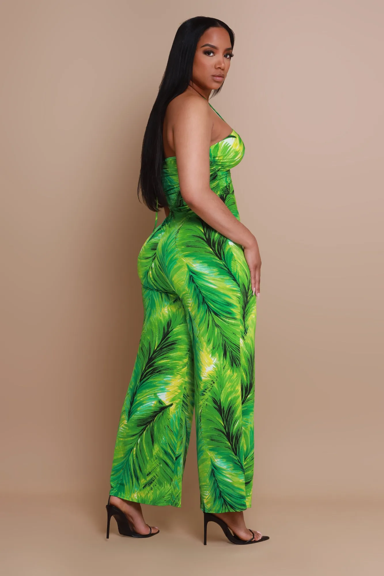 Location Change Tropical Print Jumpsuit - Green sold by Swankaposh product image thumbnail 5