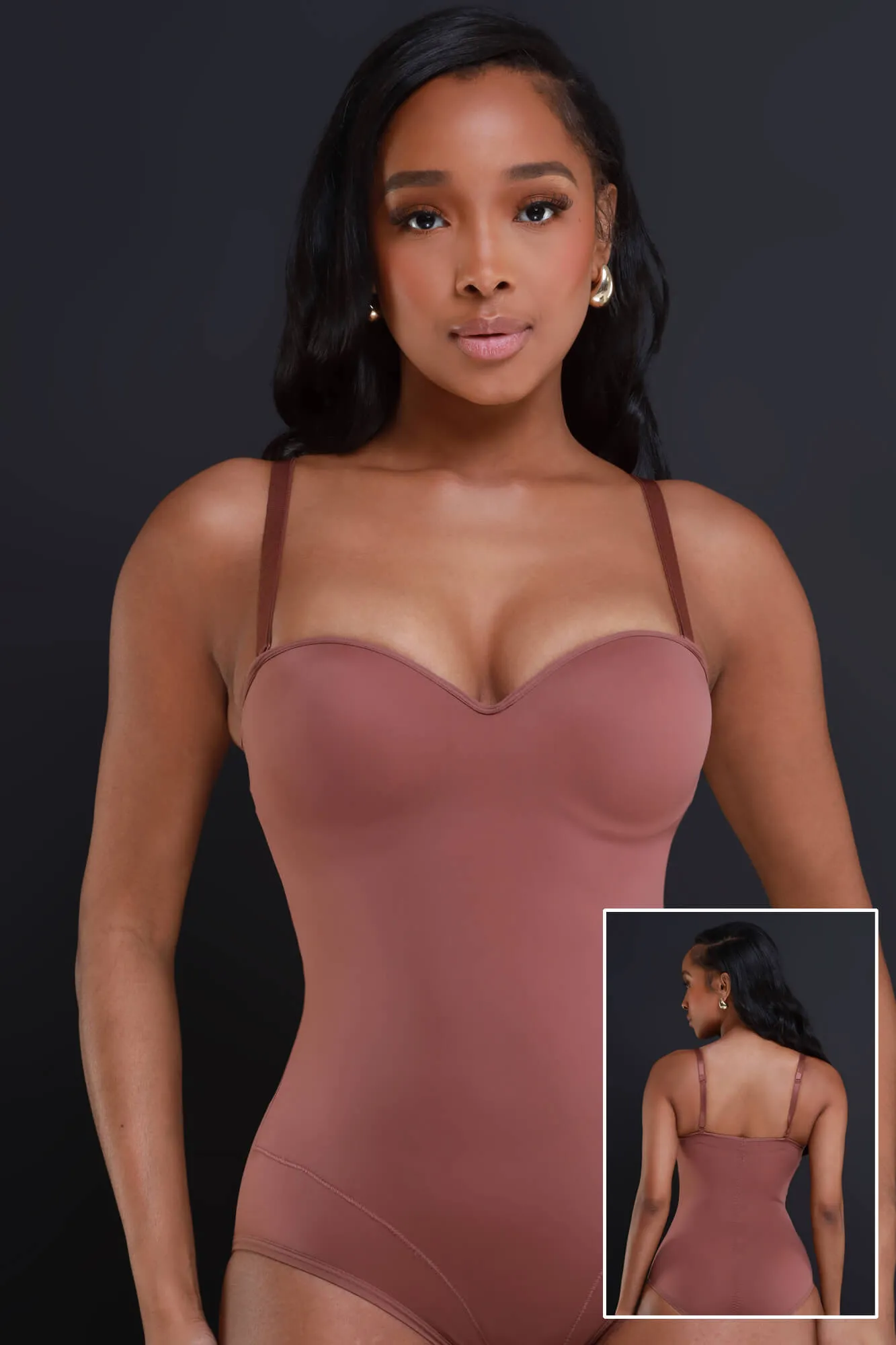 Doctored Form Shapewear Bodysuit - Brown No. 124 sold by Swankaposh