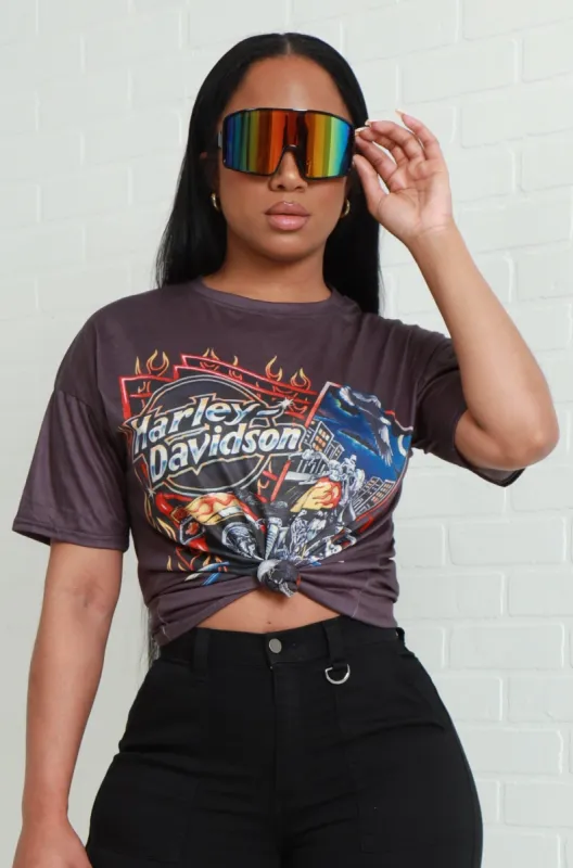 Highway Ride Graphic Print T-Shirt sold by Swankaposh