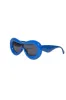 Look Alike Retro Framed Sunglasses - Blue sold by Swankaposh