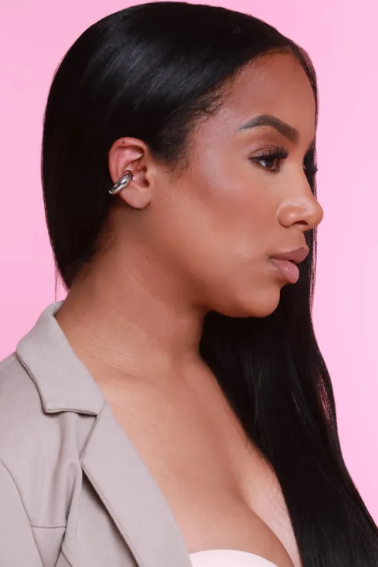 Circle Back Ear Cuff Set - Silver sold by Swankaposh